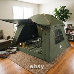 Tente familiale pop-up de luxe pour 4 personnes avec caractéristiques imperméables et d'ombrage