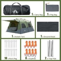Tente familiale pop-up pour camping, tente cabine 2 à 8 personnes, grande tente pour jardin et arrière-cour