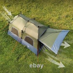 Tente familiale portable pop-up cabine étanche pour 8 personnes, grande tente de camping abri