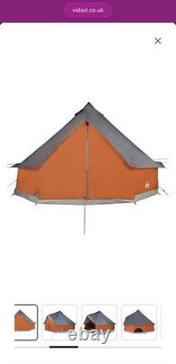 Tente familiale tipi 6 personnes grise et orange imperméable vidaXL