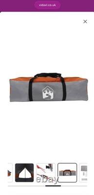 Tente familiale tipi 6 personnes grise et orange imperméable vidaXL