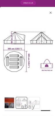 Tente familiale tipi 6 personnes grise et orange imperméable vidaXL