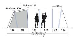 Tente gonflable Outwell Tennessee 7 2025 en bleu