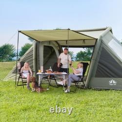 Tente gonflable de camping Night Cat pour grande famille, 8 places, avec espace de vie