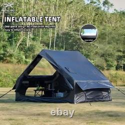 Tente gonflable de camping et de glamping pour 4 à 6 personnes, avec pompe, facile à monter