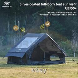 Tente gonflable de camping et de glamping pour 4 à 6 personnes, avec pompe, facile à monter