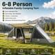 Tente Gonflable De Glamping Grande Famille, Abri De Camping D&rsquo;hiver Avec Auvent Et Pompe