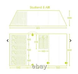 Tente gonflable massive pour famille Kampa Studland 8 Air Pro 8 personnes - Envoi disponible
