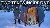 Tente Isolée à L'intérieur D'une Tente Isolée: Camping D'hiver Glacial