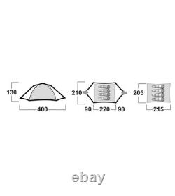 Tente légère étanche Husky BRIGHT 4 verte pour 4 personnes