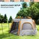 Tente Pop-up 4 Personnes Imperm&eacute;able L&eacute;g&egrave;re Avec Fen&ecirc;tres En Maille Et Ventilation Grise Foxden