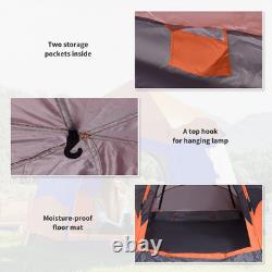 Tente pop-up 4 personnes pour camping, festival, randonnée, abri familial portable Outsunny