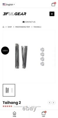 Tente portable ultralégère Taihang 2 de 3F UL Gear en 15D Silnylon pour le camping en plein air