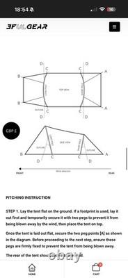 Tente portable ultralégère Taihang 2 de 3F UL Gear en 15D Silnylon pour le camping en plein air