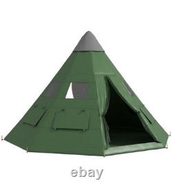 Tente tipi 6 personnes pour camping en plein air, randonnée et voyage