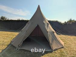 Tente tipi en toile extra large, 5 m de large, 3,5 m de haut, 8 places, imperméable, robuste et résistante 	<br/>
