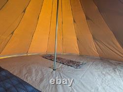 Tente tipi en toile extra large, 5 m de large, 3,5 m de haut, 8 places, imperméable, robuste et résistante	  <br/> 
	