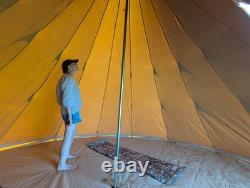 Tente tipi en toile extra large, 5 m de large, 3,5 m de haut, 8 places, imperméable, robuste et résistante <br/> 