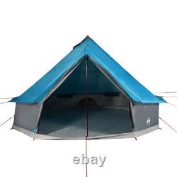 Tente tipi familiale WALPLUS pour 10 personnes, bleue, imperméable, tente de camping tipi