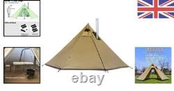 Tente tipi légère pour 4 personnes avec sortie de poêle, hauteur debout de 7'3, vert olive