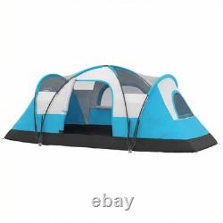 Tente tunnel 5-6 personnes, protection UV 3000 mm, bleu clair