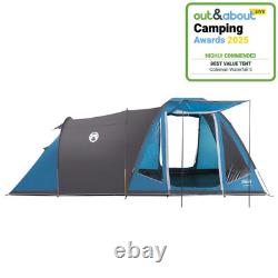 Tente tunnel Coleman Waterfall 5 spacieuse pour 5 personnes - Tente de camping familiale en plein air