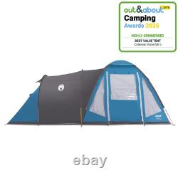 Tente tunnel Coleman Waterfall 5 spacieuse pour 5 personnes - Tente de camping familiale en plein air