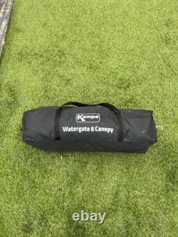 Tente tunnel Kampa Watergate 8 verte pour 8 personnes avec auvent pare-soleil et tapis de sol