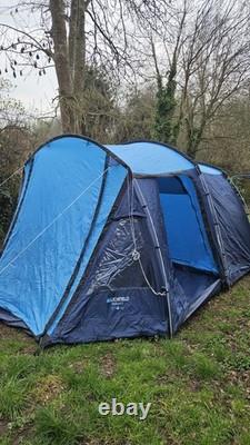 Tente tunnel Lichfield Mohawk 5 avec montage facile et tapis de sol cousu, pour 6 personnes, 4,5 m x 3 m