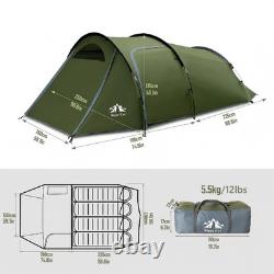 Tente tunnel Night Cat pour 4 personnes, imperméable, 3 saisons, tente familiale de camping et de festival