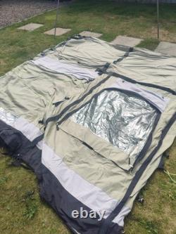 Tente tunnel Outwell Wolf Lake 5 en polycoton avec fenêtre – Vert/Gris/Noir