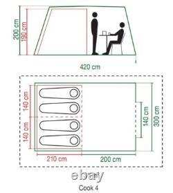 Tente tunnel de camping Coleman Cook 4 personnes 2025 (2212433) Tente tunnel de camping Coleman Cook 4 personnes 2025 (2212433)