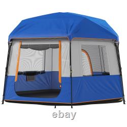Tente tunnel de camping reconditionnée pour 4 à 6 personnes, montage facile, imperméabilité de 3 000 mm