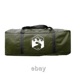 Tente tunnel familiale WALPLUS 6 personnes vert olive imperméable pour extérieur