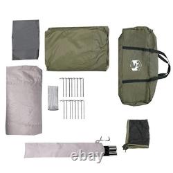 Tente tunnel familiale WALPLUS 6 personnes vert olive imperméable pour extérieur