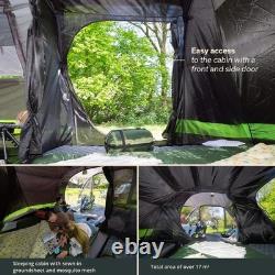 Tente tunnel familiale durable pour 6/12 personnes, imperméable et avec un espace de vie spacieux