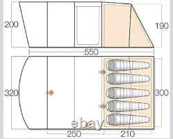 Tente tunnel familiale imperméable Vango Farnham 500 pour 5 personnes