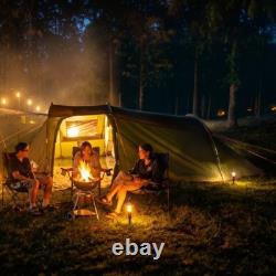 Tente tunnel familiale imperméable pour 4 personnes, tente de camping 3 saisons pour festival
