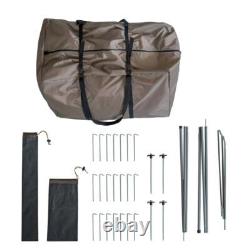 Tente tunnel gonflable Tambu Husir 4 personnes pour camping en famille extérieure marron