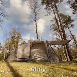 Tente tunnel gonflable Tambu Husir 4 personnes pour camping en famille extérieure marron