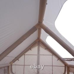 Tente tunnel gonflable pour 4 à 6 personnes avec pompe, installation facile, tente de glamping gonflable chaude