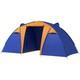 Tente Tunnel Grande Capacité 4-6 Personnes, 2000 Mm Imperméable, Portable Avec Sac Et 2 Chambres