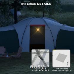 Tente tunnel grande pour 6-9 personnes avec trois chambres et salon pour le camping et la randonnée