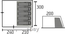 Tente tunnel large Gamma 5 personnes Portal avec sac de rangement