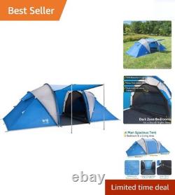 Tente tunnel octogonale pour 4 personnes avec excellente protection imperméable et auvent