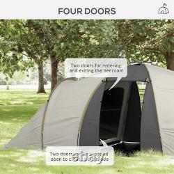 Tente tunnel pour quatre personnes avec deux chambres et salon, abri de plage sportif