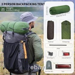 Tente tunnel ultralégère Naturehike Opalus 3 pour 3 personnes étanche camping