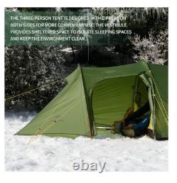 Tente tunnel ultralégère Naturehike Opalus 3 pour 3 personnes étanche camping