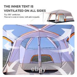 Tentes de luxe pour camping, grande tente familiale avec chambres pour 4 à 12 personnes, imperméable, deux.