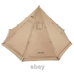 Tipi de camping VEVOR avec cheminée, tente chaude, imperméable et portable pour 4 personnes.